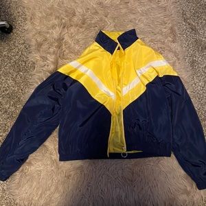 Vintage Windbreaker Yellow and Blue